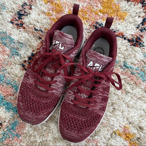 apl burgundy sneakers